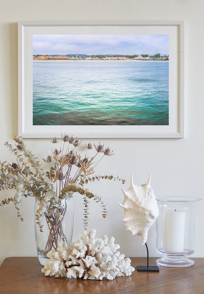 Santa Cruz Beach Boardwalk Painterly Art Print | Monterey Bay California