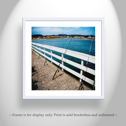 Santa Cruz Wharf Picture with Beach Boardwalk on Monterey Bay California