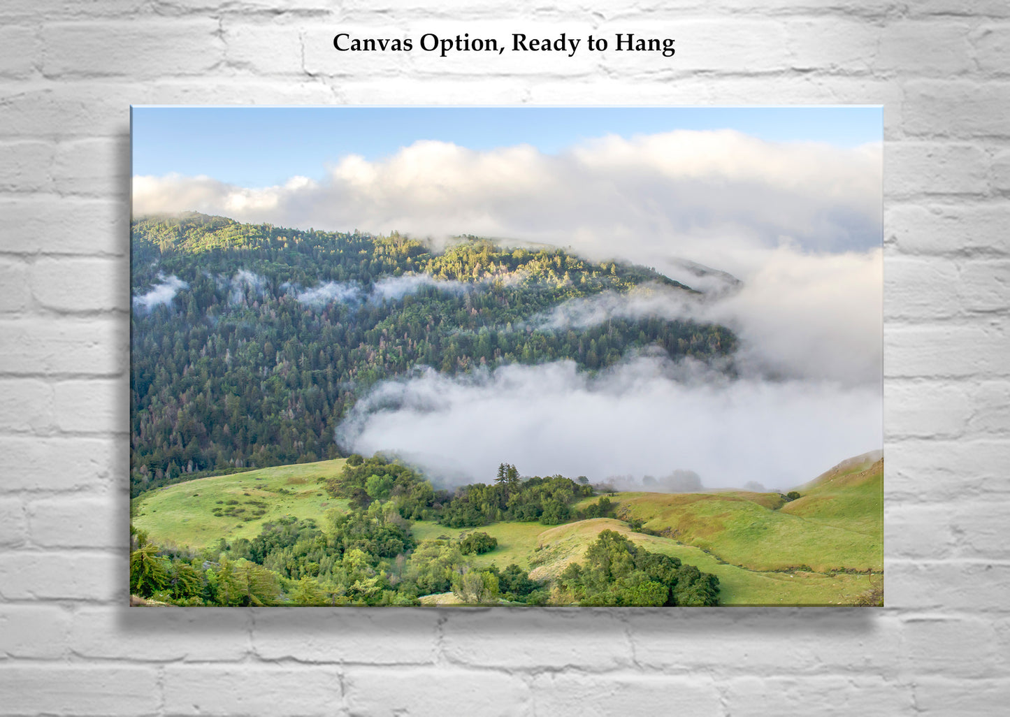 California Landscape Art Print with Santa Lucia Mountains in Coastal Fog