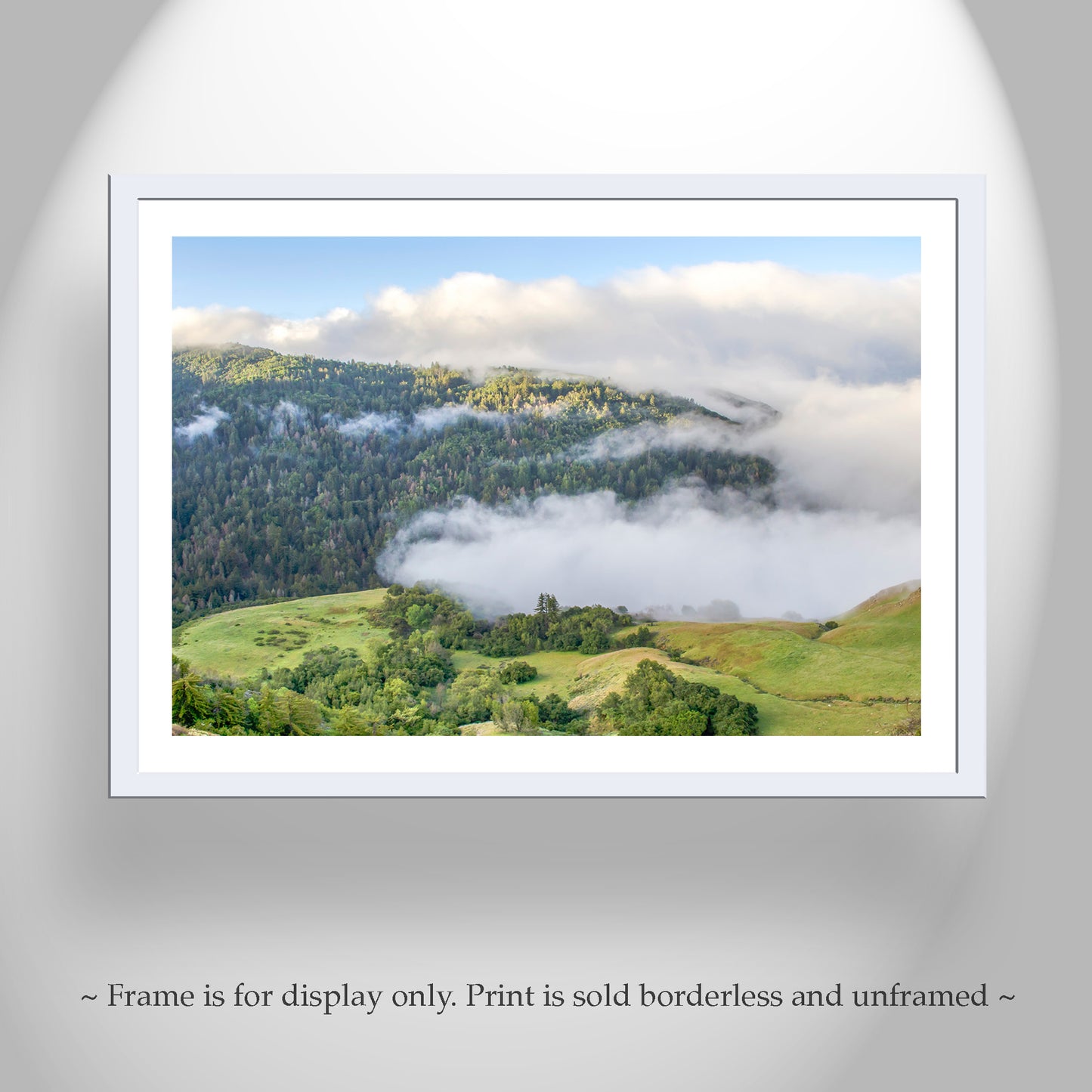 California Landscape Art Print with Santa Lucia Mountains in Coastal Fog