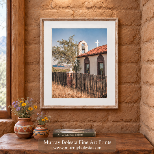 Church artwork at Sasabe Arizona by Murray Bolesta.