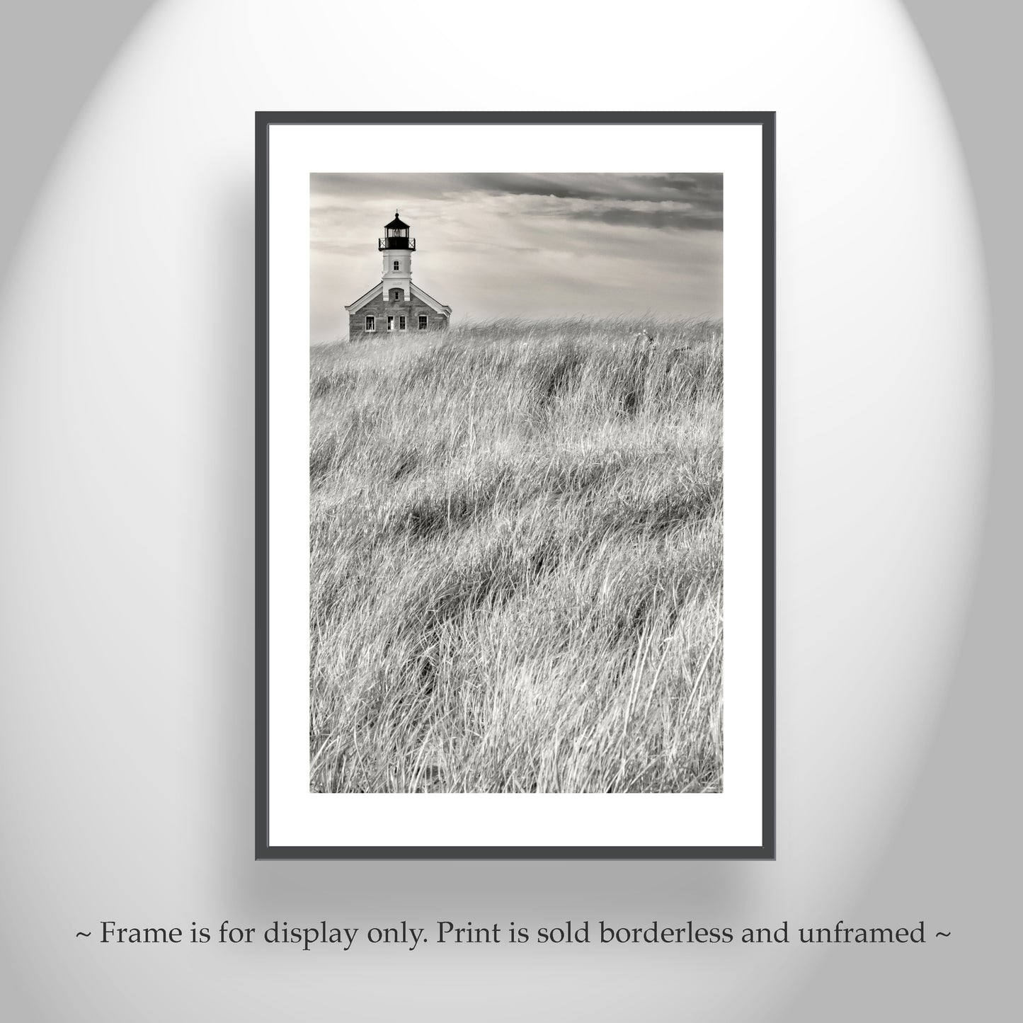 Block Island Rhode Island Lighthouse Art Print Beach Grass
