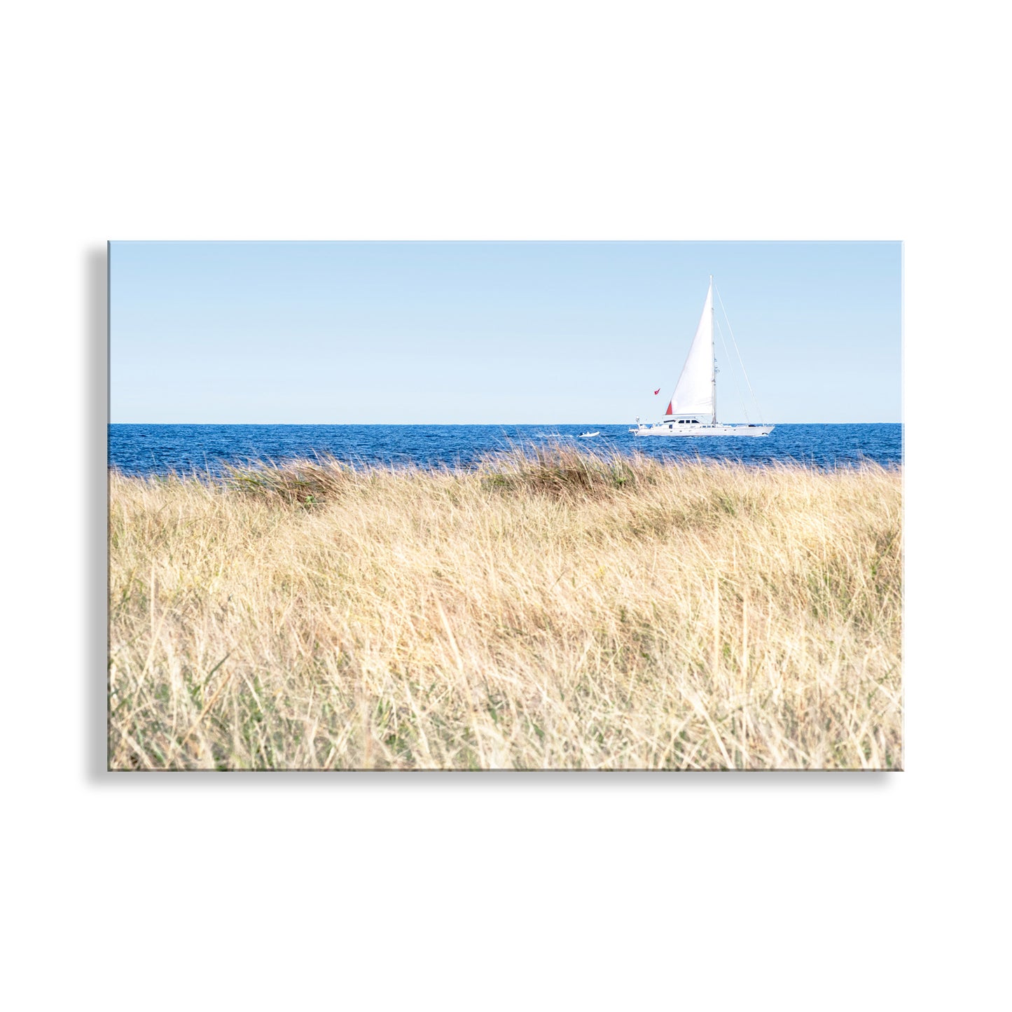Block Island Sailboat Art | Atlantic Ocean Beach Grass Fine Art Sailor Gift