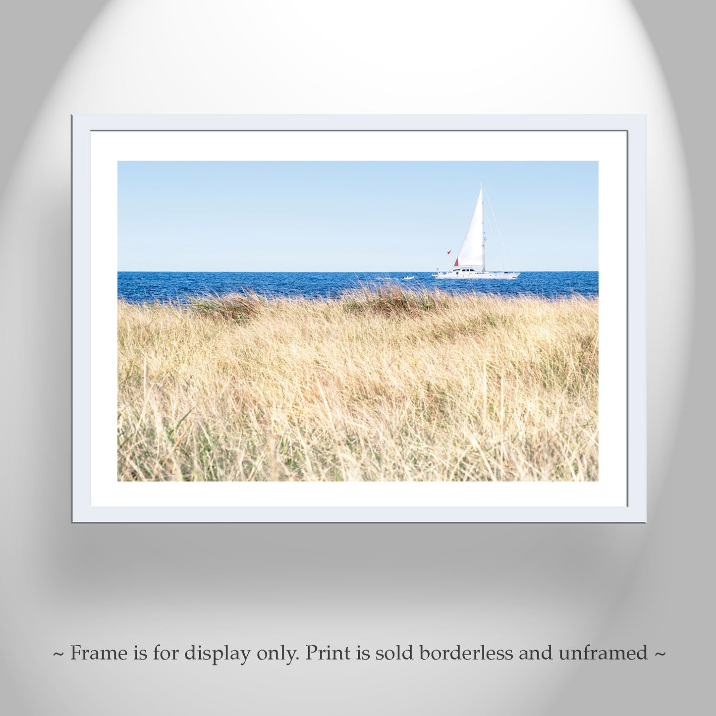 Block Island Sailboat Art | Atlantic Ocean Beach Grass Fine Art Sailor Gift