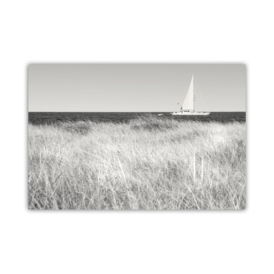 Rhode Island Block Island Sailboat Photo Print with Beach Grass as Home Decor