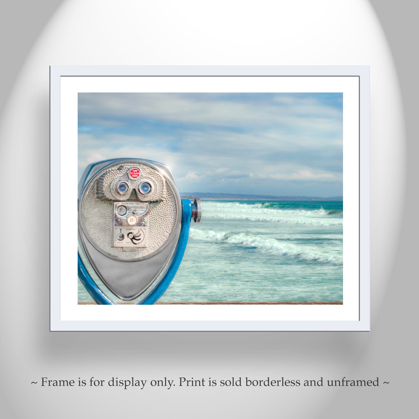 Oceanside California Pier Art Print with Beach Viewfinder at Pacific Ocean