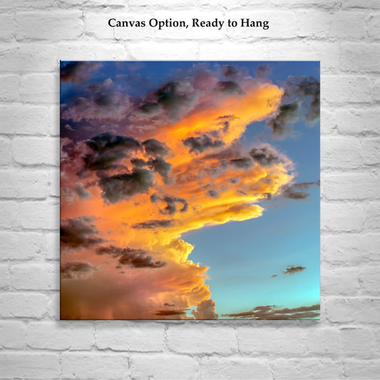 Desert Storm Cloud Art Print with Tucson Arizona Monsoon Sunset