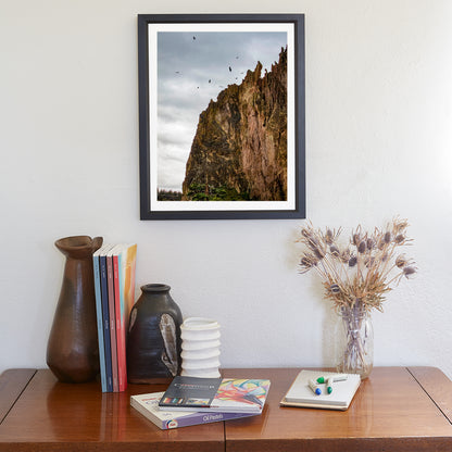 Smith Rock State Park Central Oregon Desert Art with Soaring Hawks