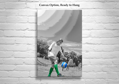 Soccer Photo Art Print with Soccer Juggling Drill Sports Photography