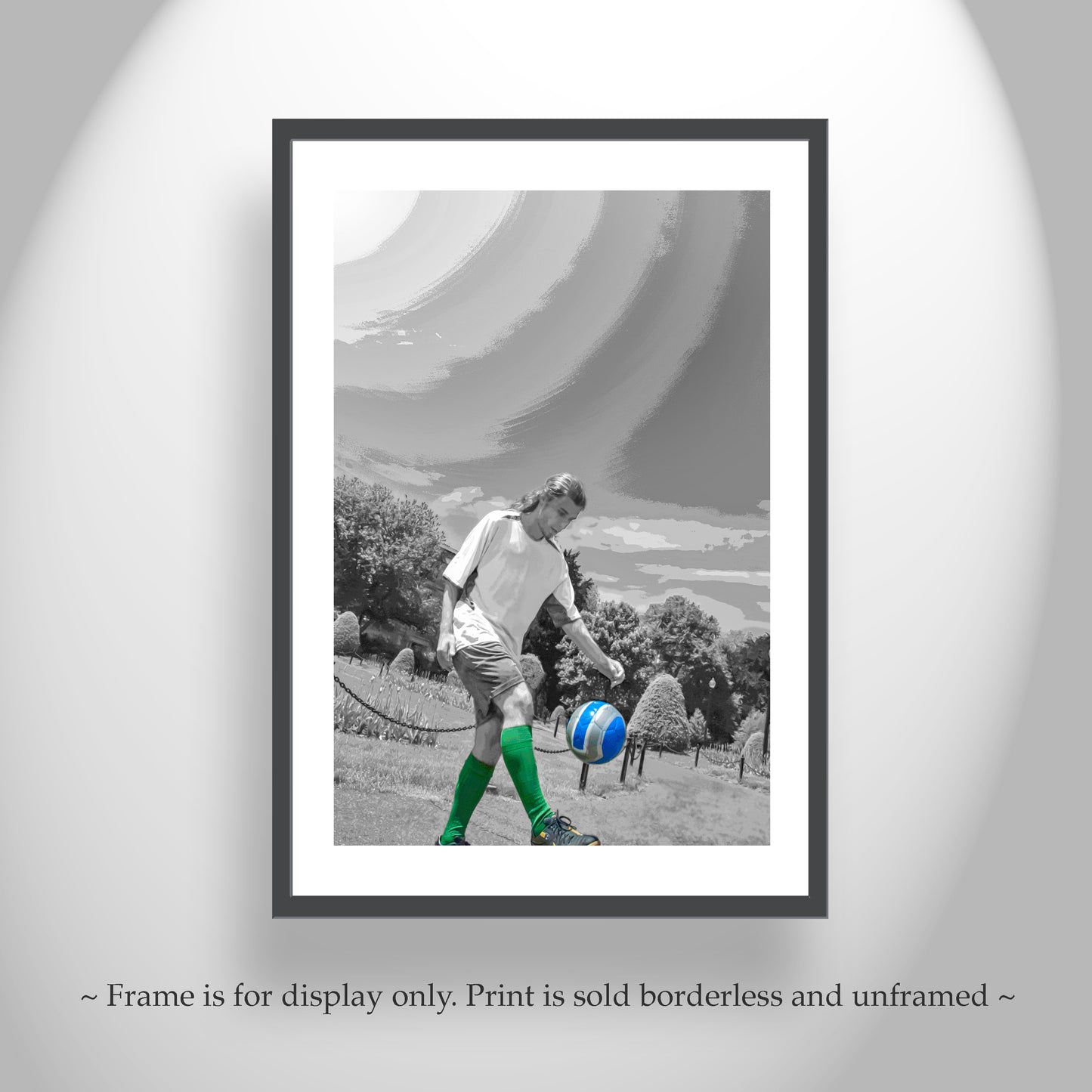 Soccer Photo Art Print with Soccer Juggling Drill Sports Photography