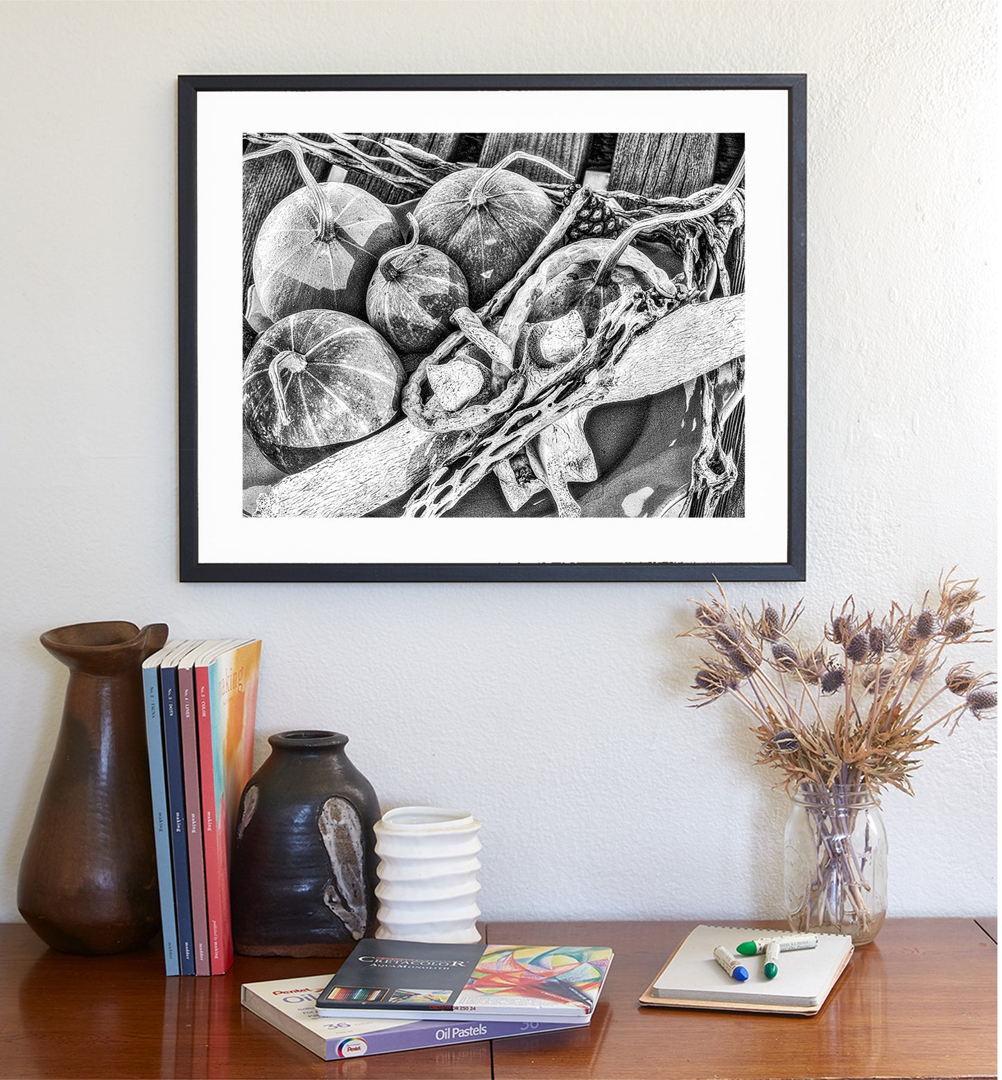 Gourd Still Life Art Southwest USA in Black & White | Tucson AZ