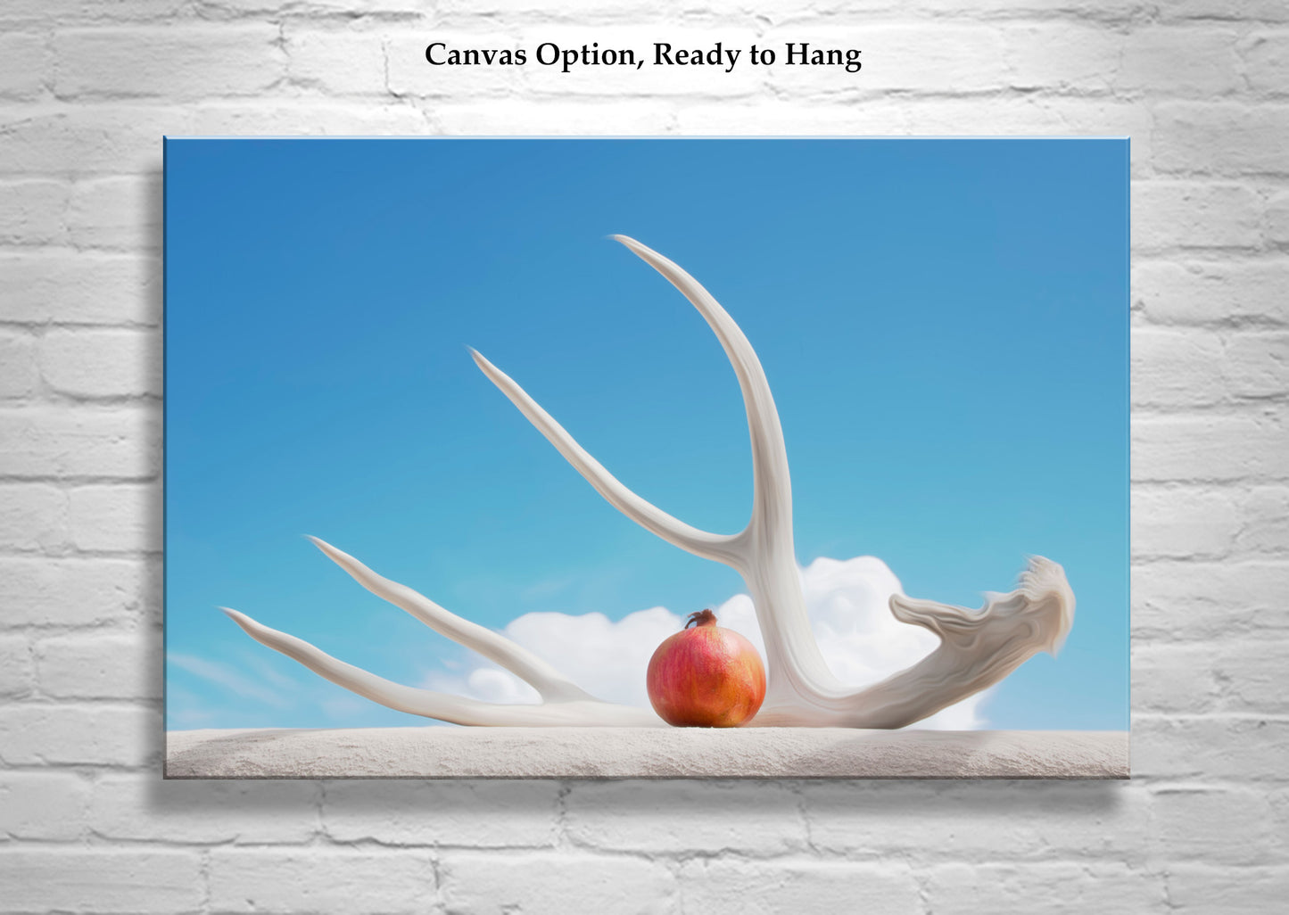 Fine Art Surreal Still Life – Deer Antler & Pomegranate Print