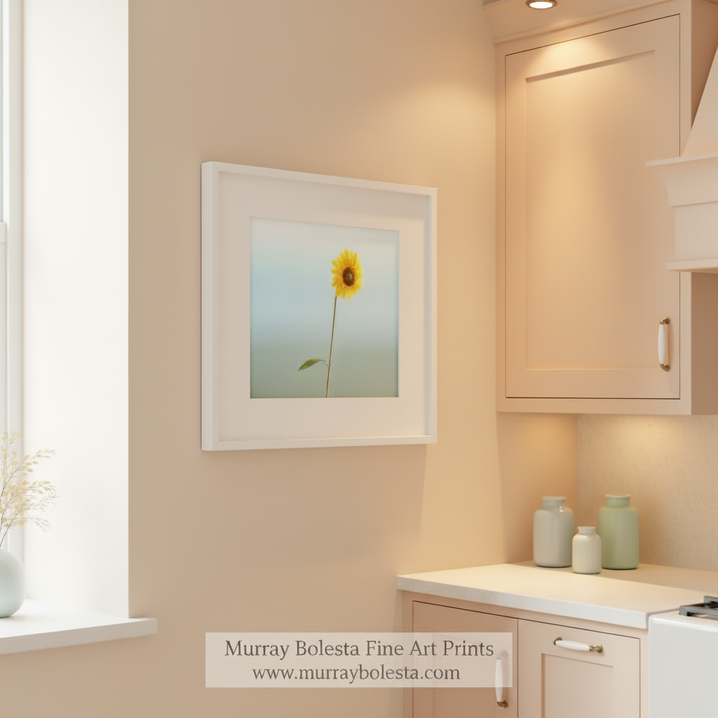 Wild Arizona Sunflower on a gradient blue background by Murray Bolesta