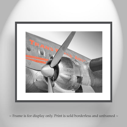 TWA Constellation Airplane Art as Gift for Pilot | Aeronatical Photograph of Vintage Airliner
