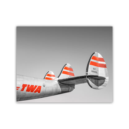TWA Aviation Art Artwork Gift for Pilot in Black and White