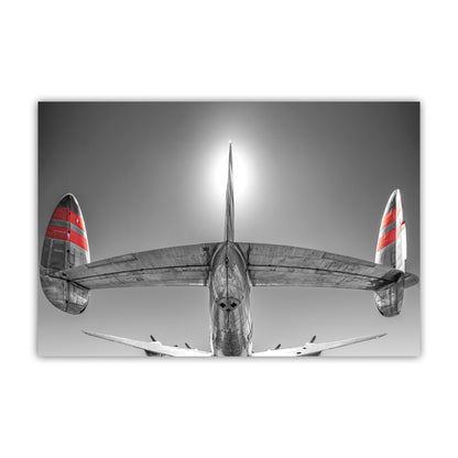 TWA Lockheed Constellation Airliner Aviation Wall Art | Black and White Airplane Photography | Trans World Airlines