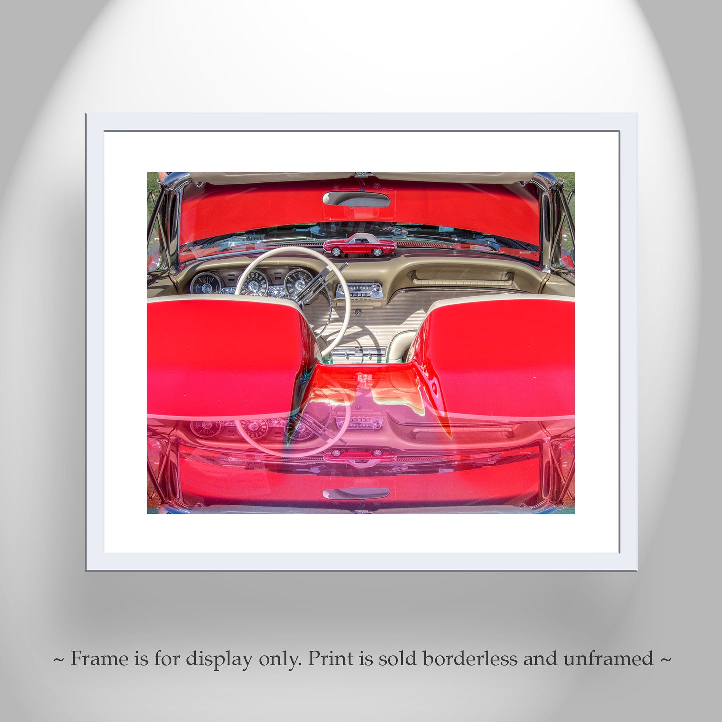 1961 Ford Thunderbird Car Art Print on Framed Canvas as Dad Gift