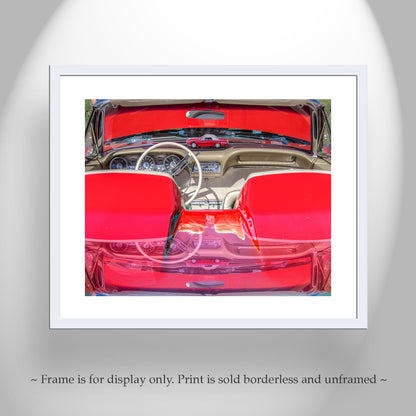 1961 Ford Thunderbird Car Art Print on Framed Canvas as Dad Gift