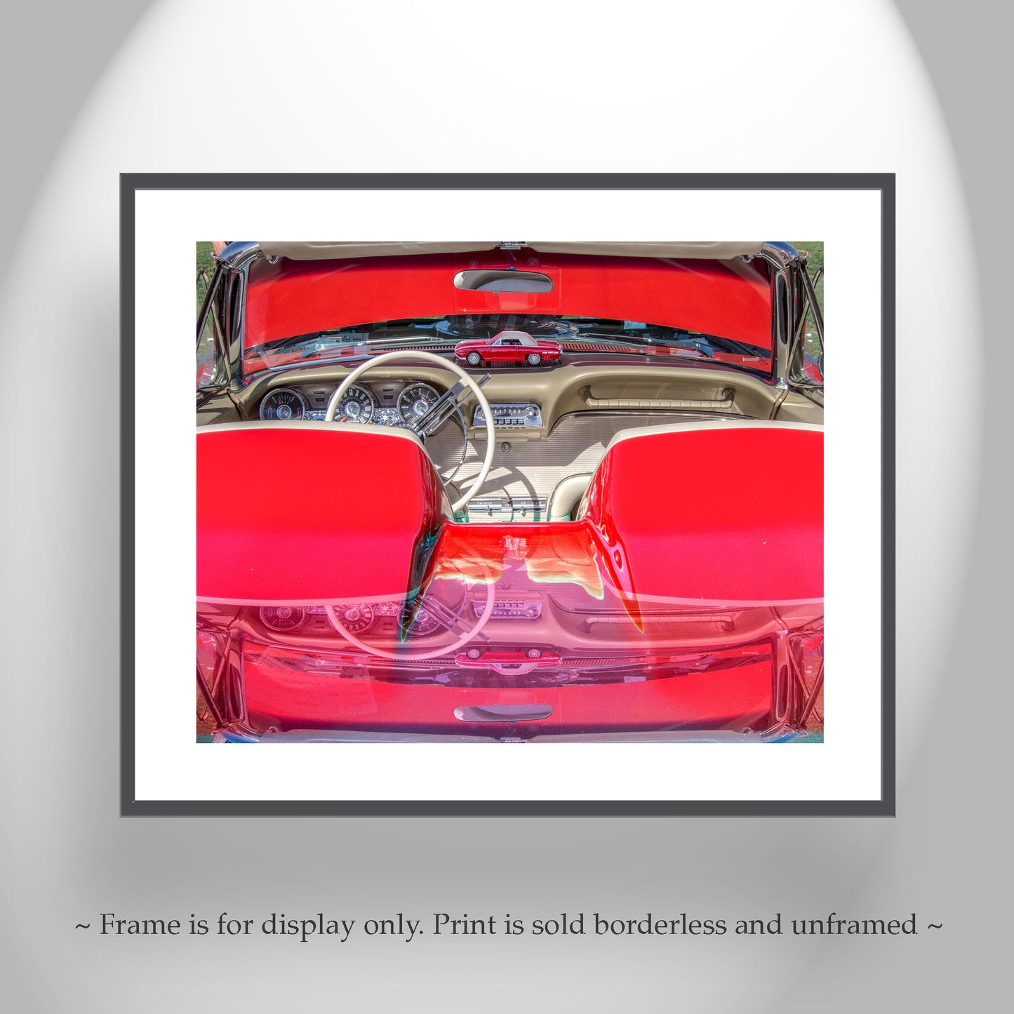 1961 Ford Thunderbird Car Art Print on Framed Canvas as Dad Gift