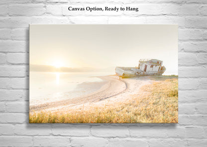 Tomales Bay California Coast Shipwreck Boat Photography Print