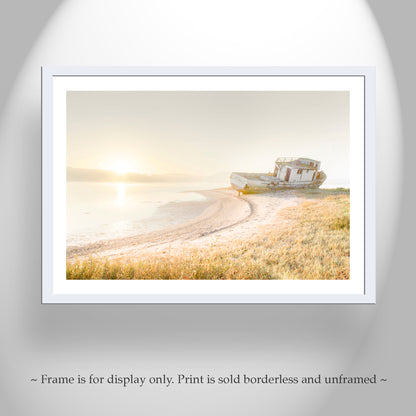 Tomales Bay California Coast Shipwreck Boat Photography Print