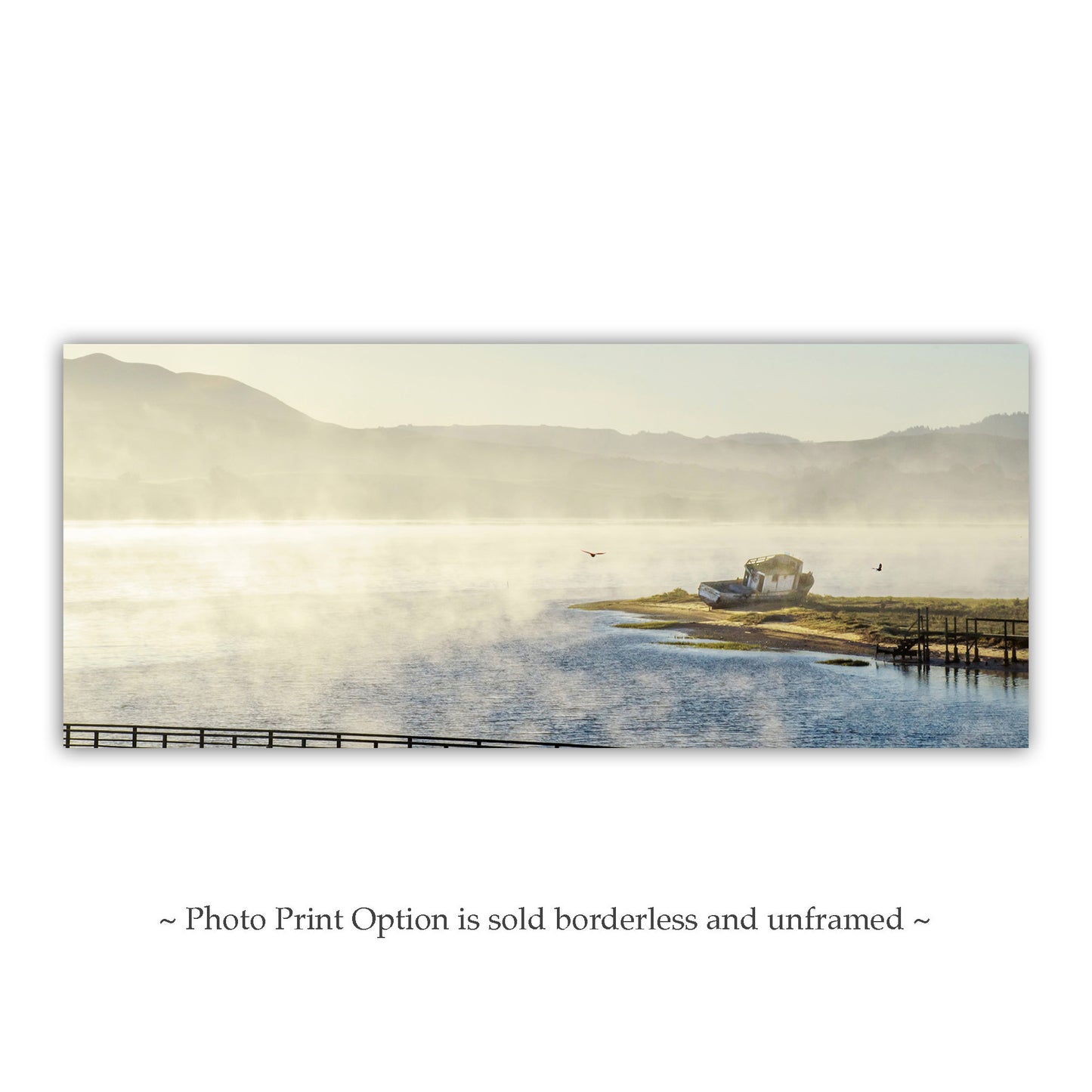 Tomales Bay Point Reyes Marin County Shipwreck Photograph at Sunrise in Panorama