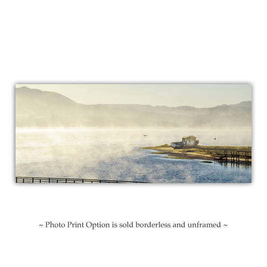 Tomales Bay Point Reyes Marin County Shipwreck Photograph at Sunrise in Panorama