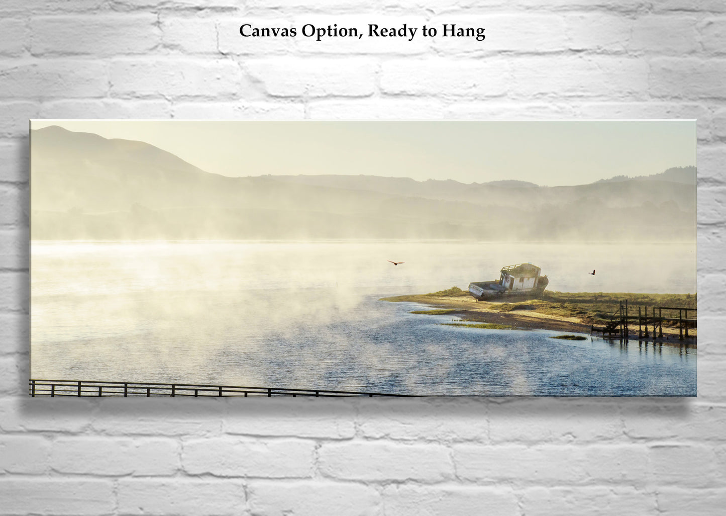 Tomales Bay Point Reyes Marin County Shipwreck Photograph at Sunrise in Panorama