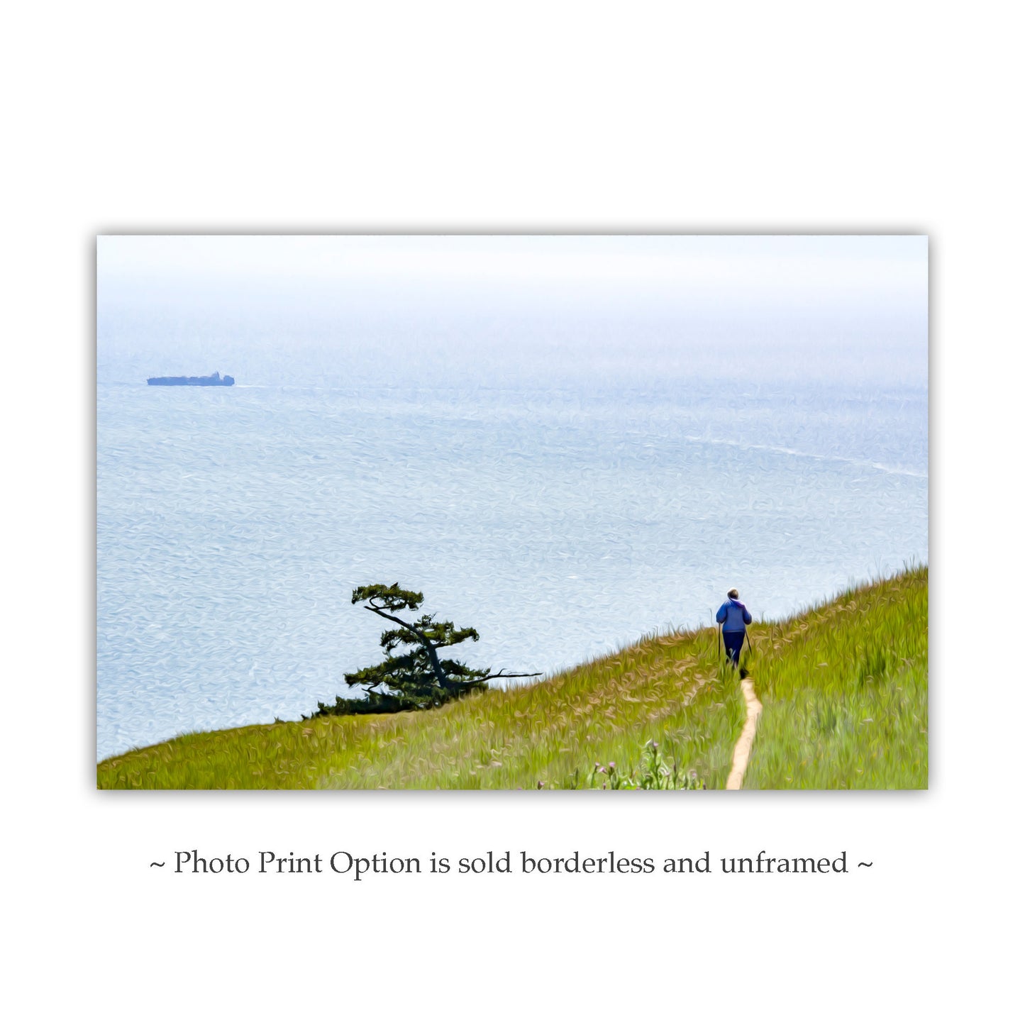 Mt Tamalpais Art Print for Hiker | Marin County California Coastal Art
