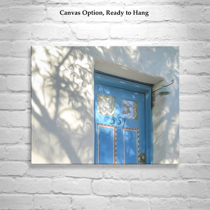Tucson Barrio Viejo Wall Art | Blue Door Photograph in Historic Adobe