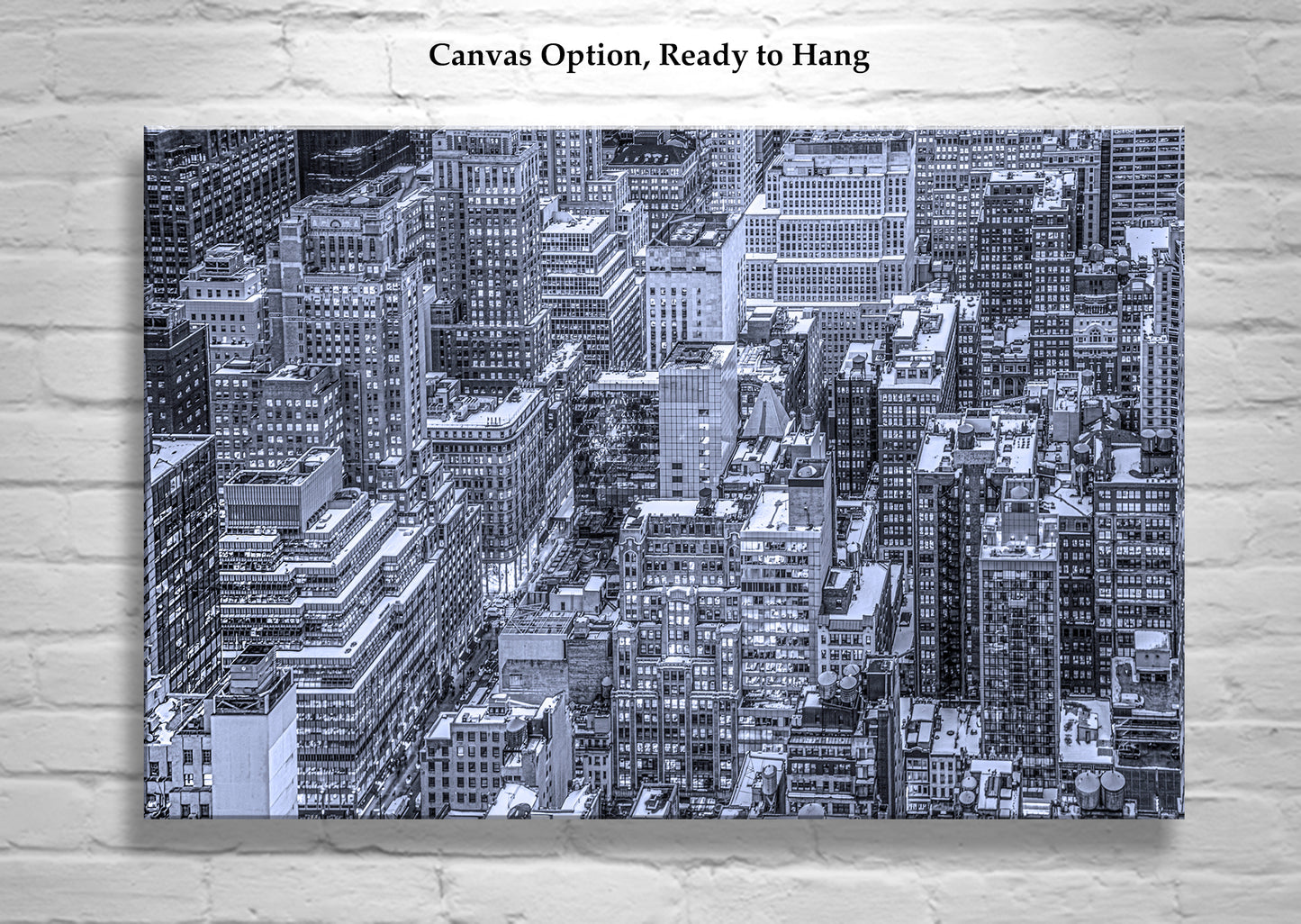 New York City Winter Wall Art Print | Midtown Manhattan Rooftops Cityscape