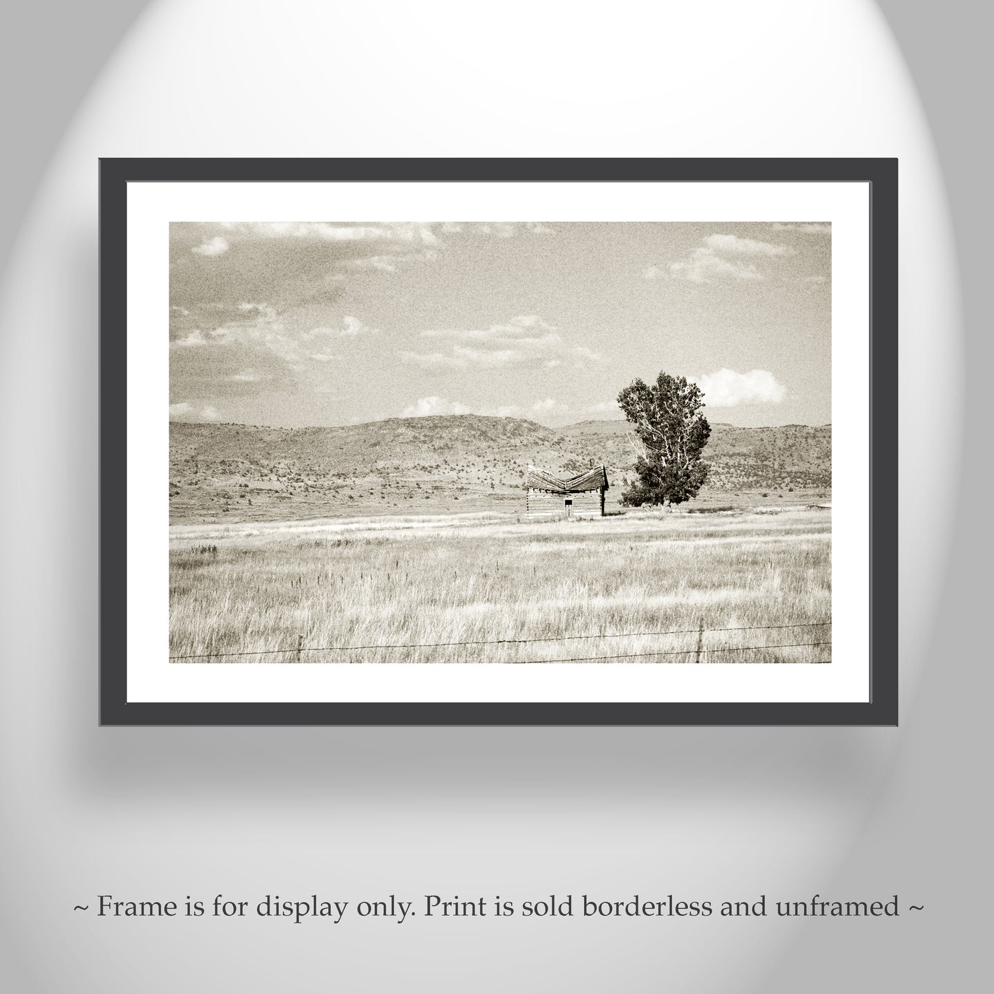 Rustic Western Landscape Print in Vintage Sepia | California Ranch Country