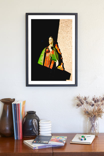 Tucson Arizona Framed Art with Virgin of Guadalupe at Barrio Viejo Old Pueblo