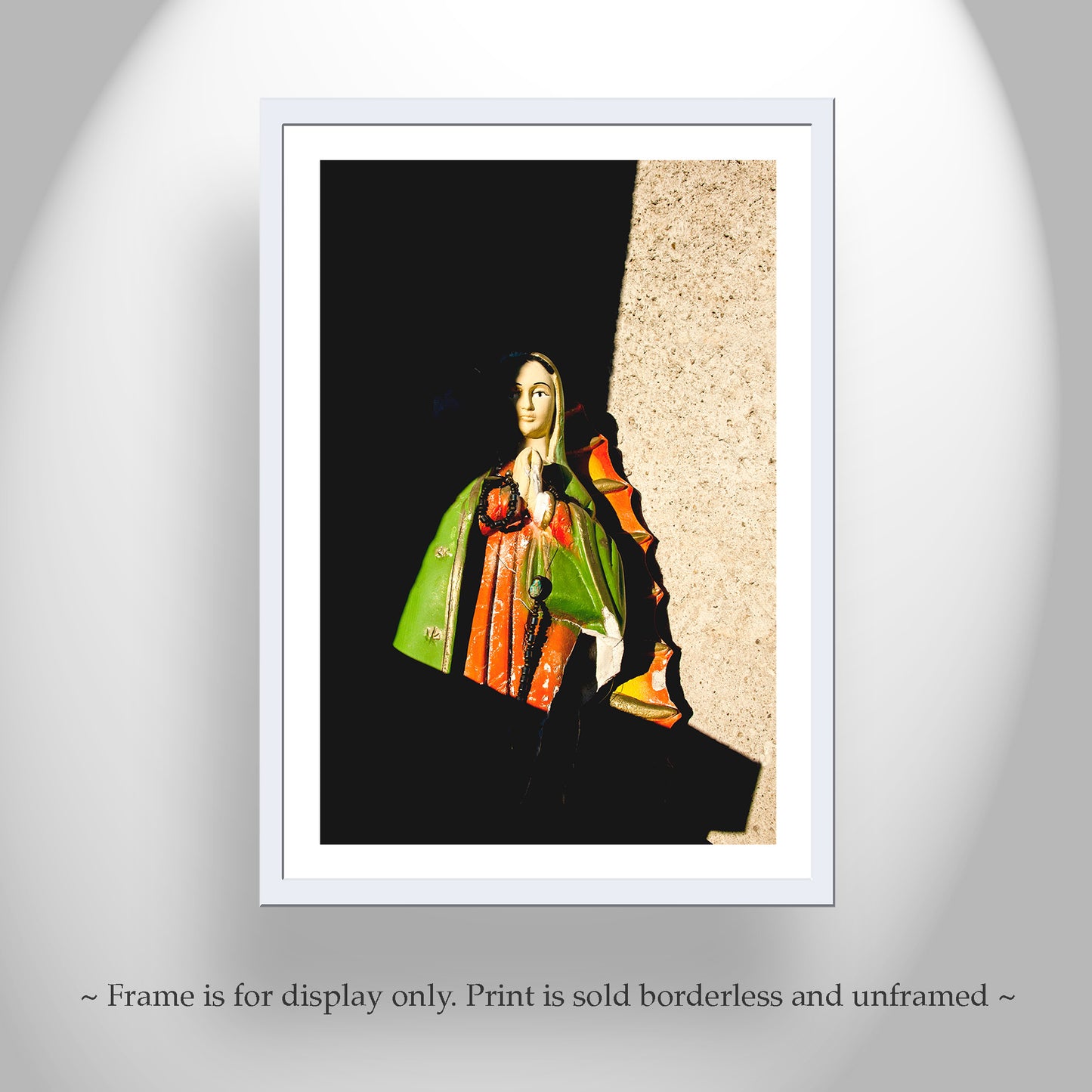 Tucson Arizona Framed Art with Virgin of Guadalupe at Barrio Viejo Old Pueblo