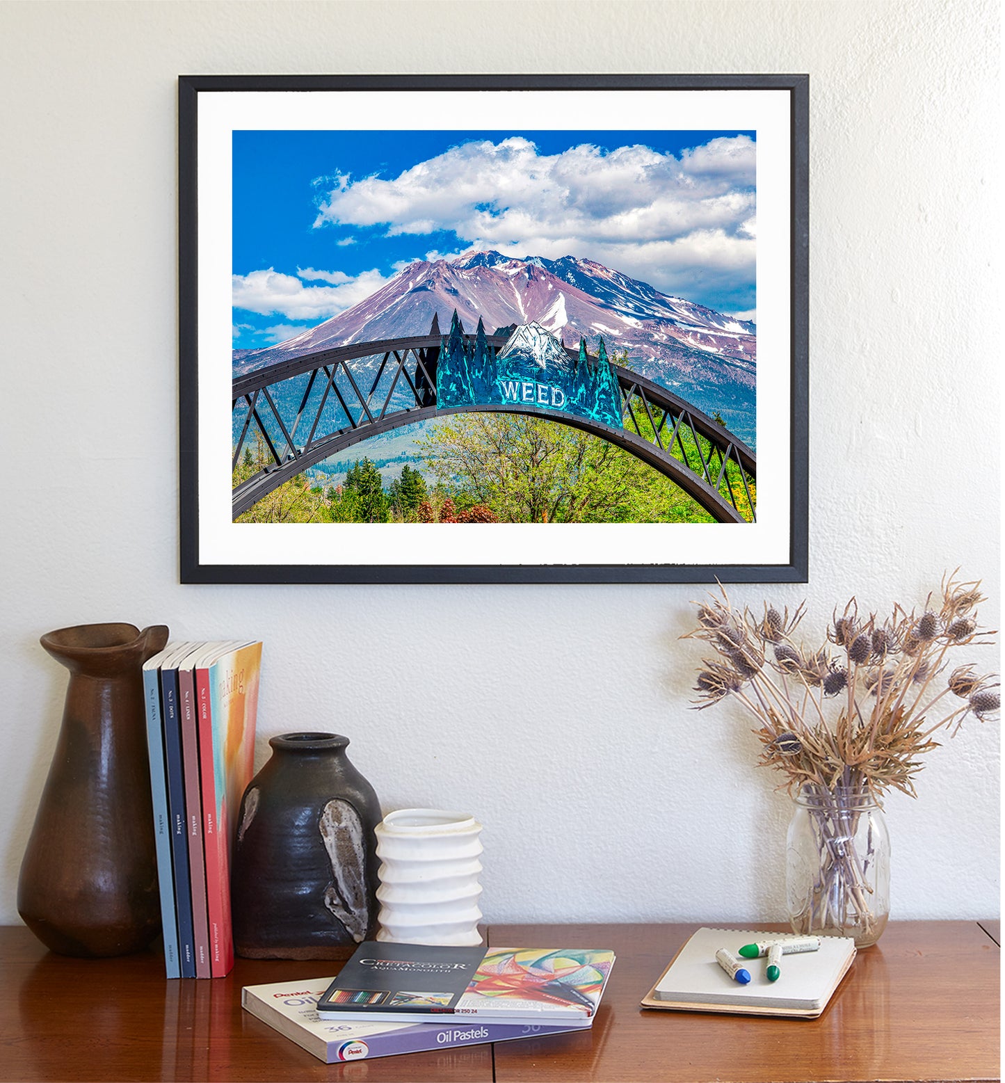 Mount Shasta Landscape Art Print in Weed California