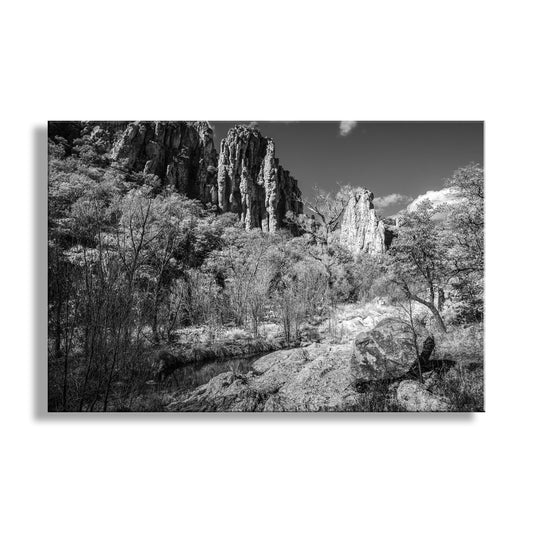Desert Canyon Wilderness Black and White Landscape Photograph