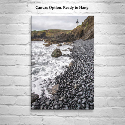 Yaquina Head Lighthouse Wall Art at Newport Oregon as Vertical Print