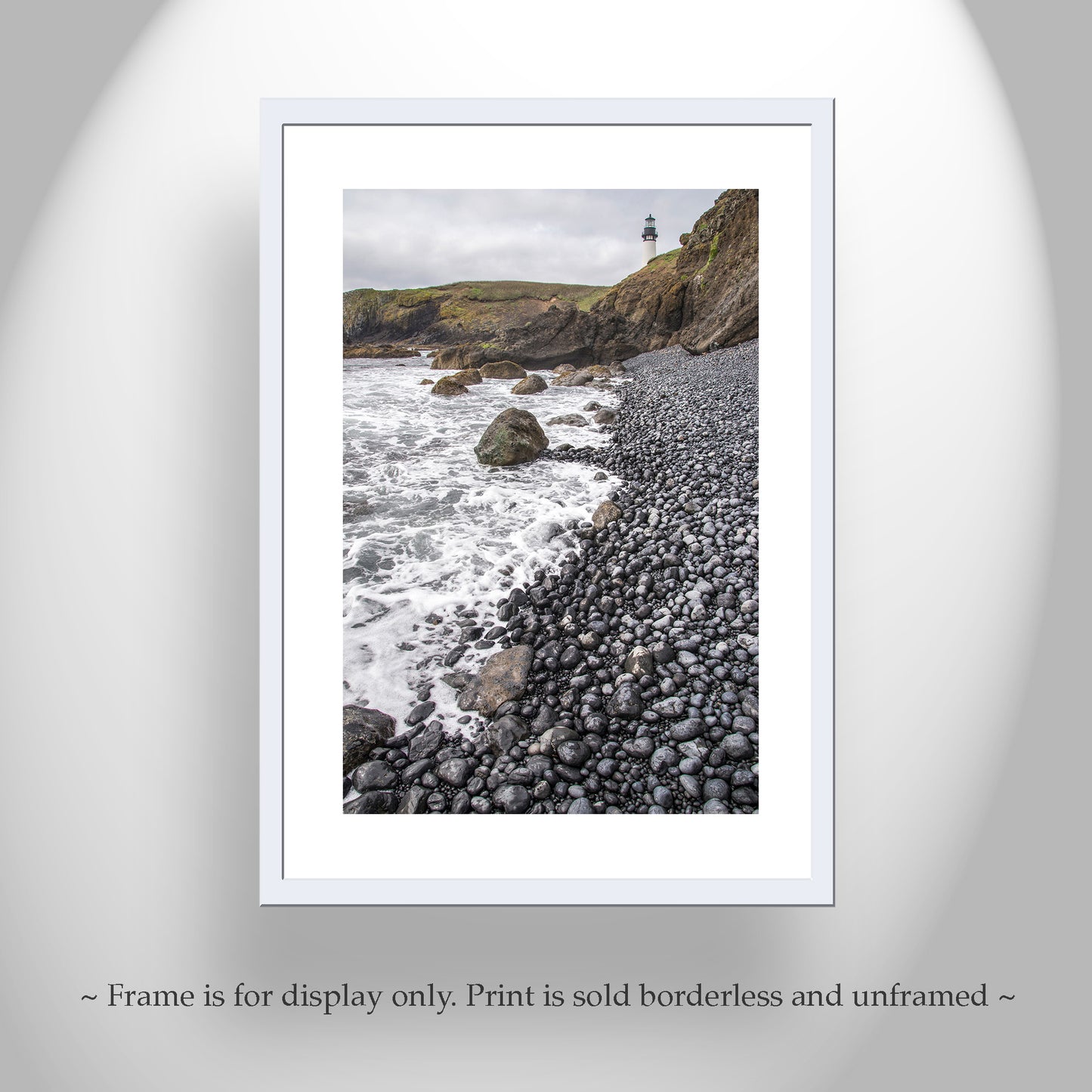 Yaquina Head Lighthouse Wall Art at Newport Oregon as Vertical Print