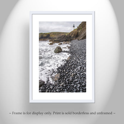 Yaquina Head Lighthouse Wall Art at Newport Oregon as Vertical Print