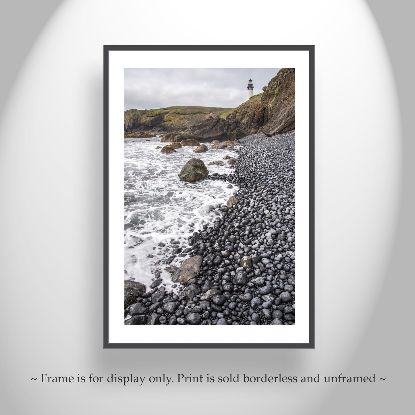 Yaquina Head Lighthouse Wall Art at Newport Oregon as Vertical Print