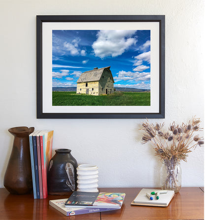 Vintage Barn Picture on Norcal Farm Landscape as Wall Art
