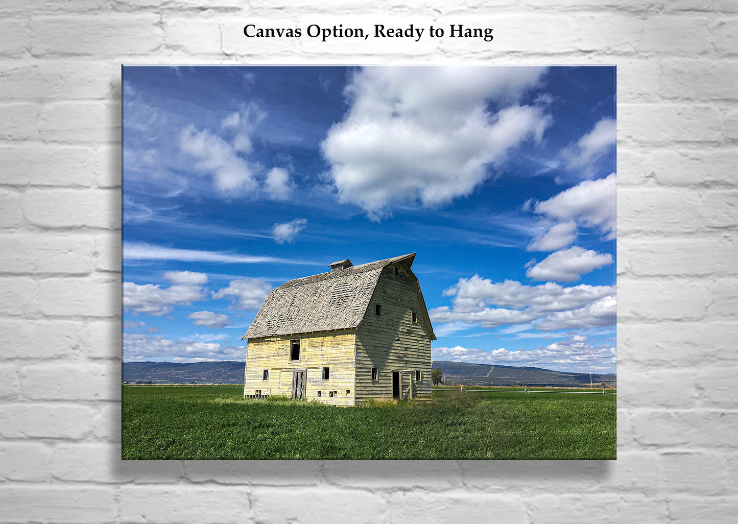 Vintage Barn Picture on Norcal Farm Landscape as Wall Art