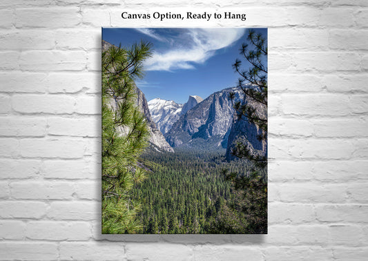 Yosemite Valley Landscape Photograph on Vertical Art Print
