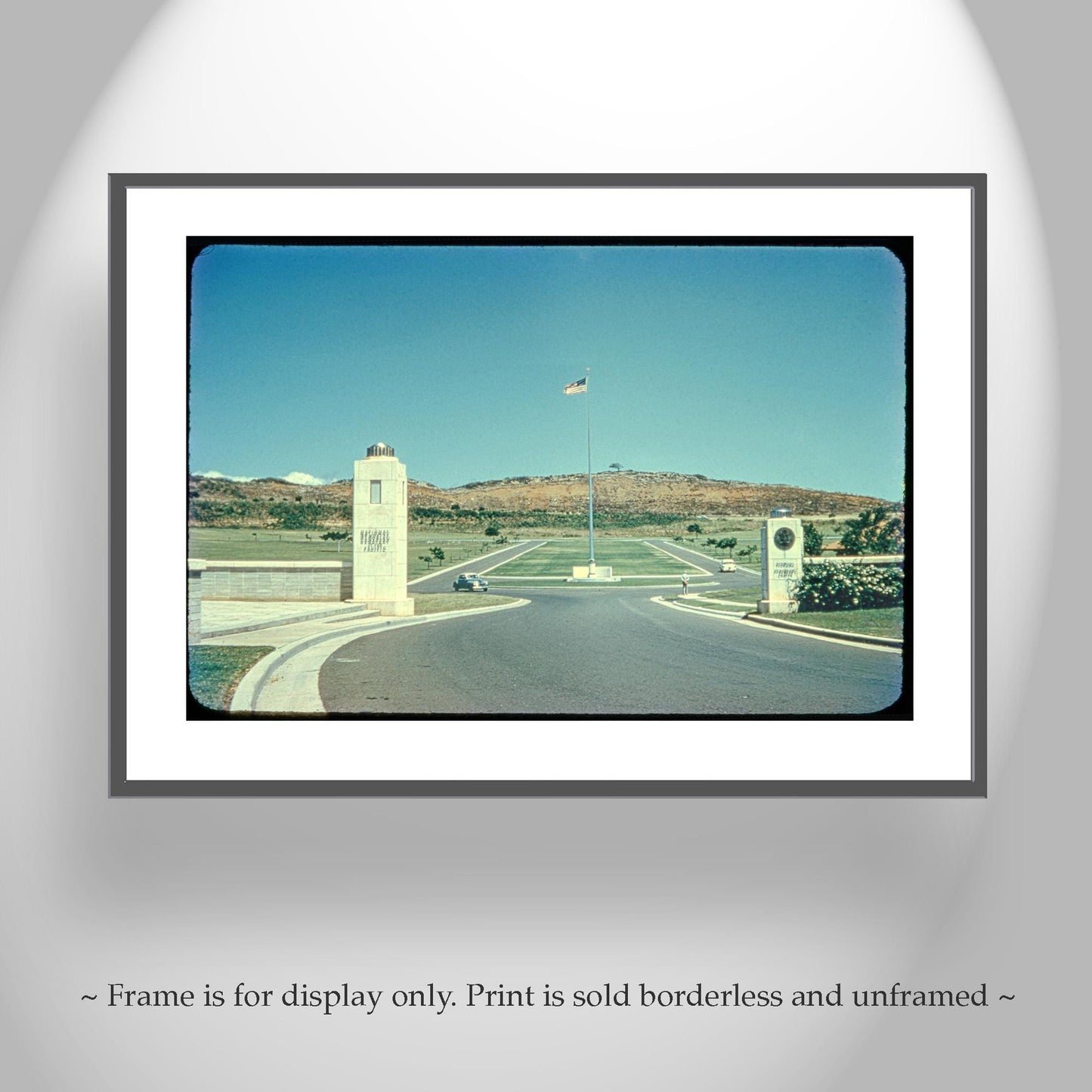 Old Honolulu Hawaii Photograph | National Memorial Cemetery of the Pacific Vintage Art Print