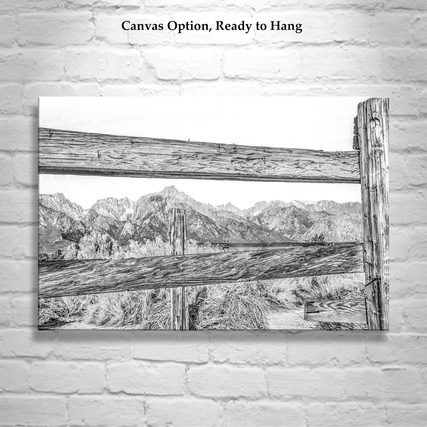 Eastern Sierras Black and White Fine Art – Owens Valley Wall Art Print