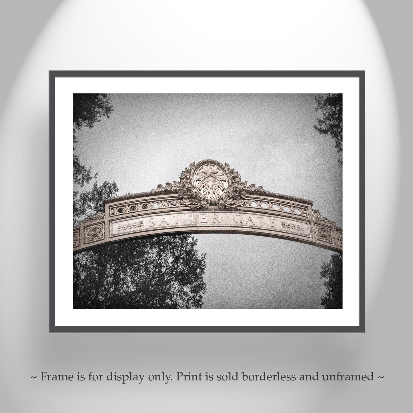Sather Gate | Black and White University of California Berkeley Gift