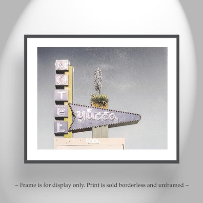 Midcentury Route 66 Wall Decor | Retro Vegas Neon Motel Artwork