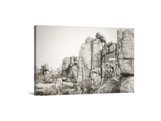 Desert Cactus Arizona Landscape Art print in Antique Southwestern Style