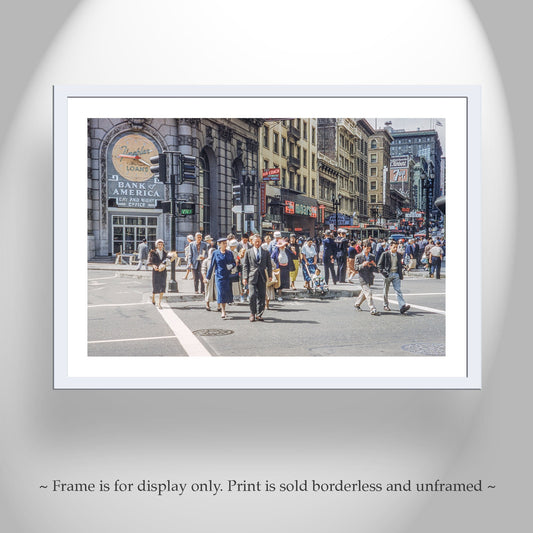 Vintage San Francisco Picture at Market Street at Mid-century