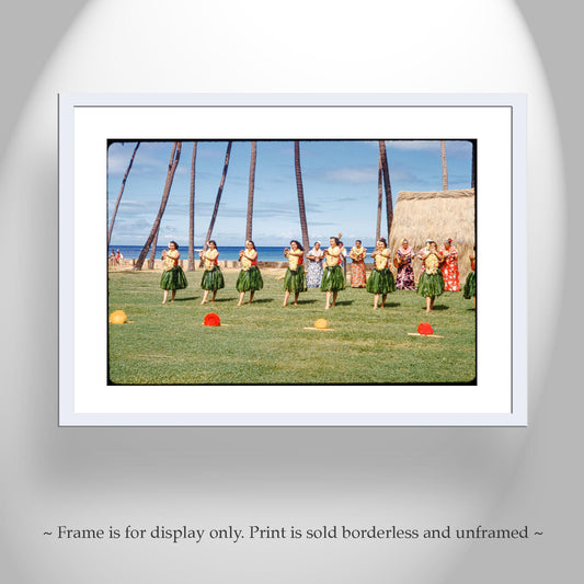 Hawaii Vintage Photograph of Hula Dancers